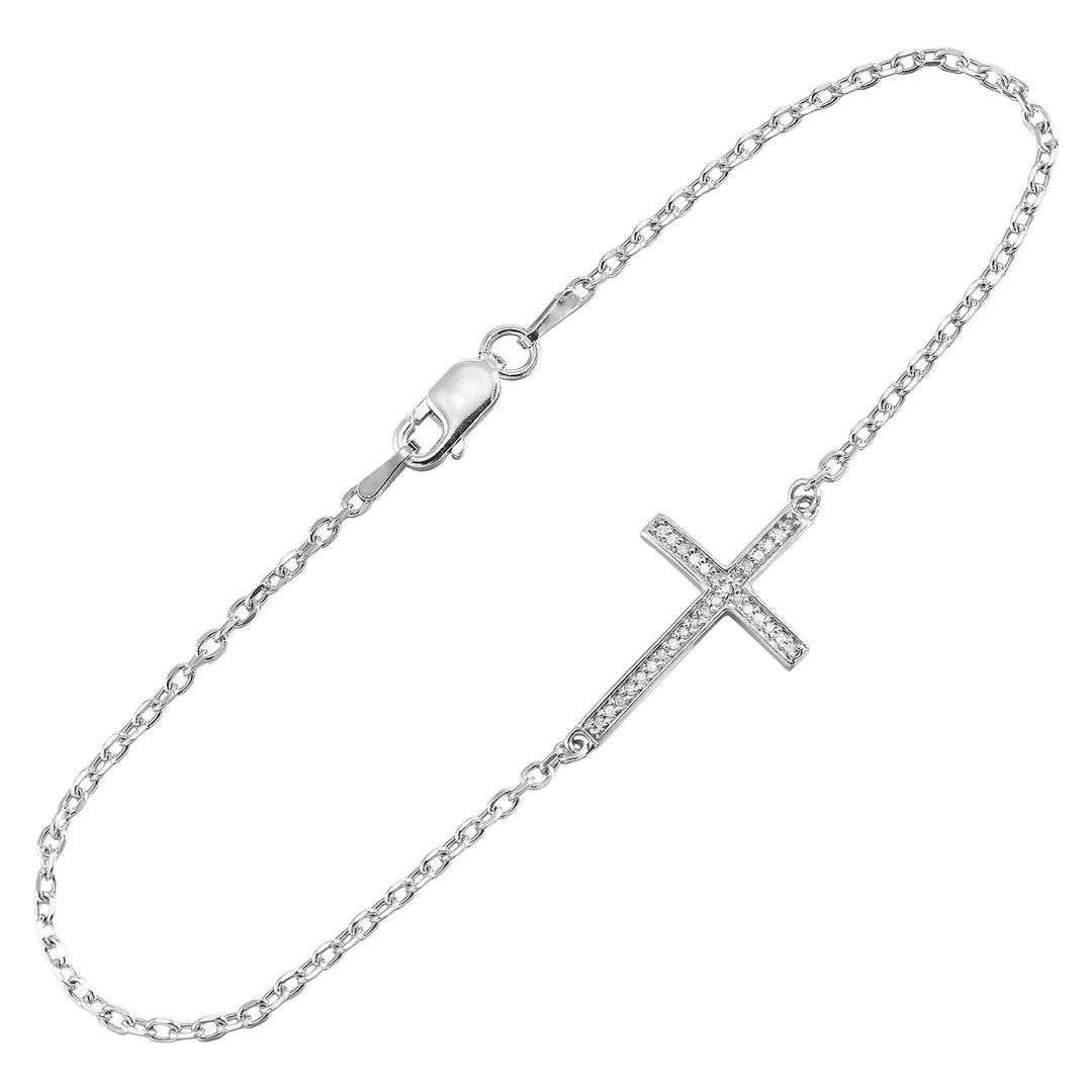 Silver Diamond 1/10Ctw Bracelet