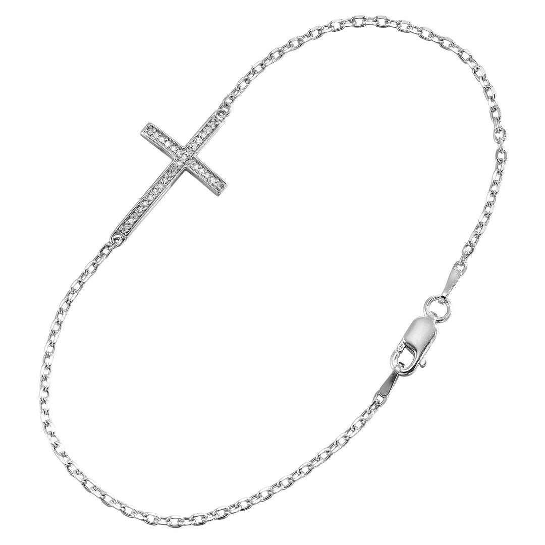 Silver Diamond 1/10Ctw Bracelet