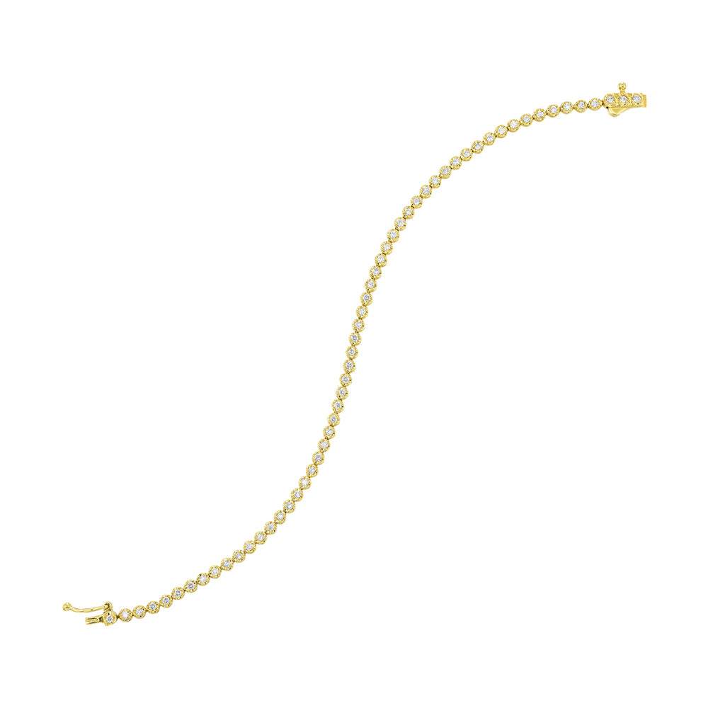 14Kt Yellow Gold Diamond 1Ctw Bracelet