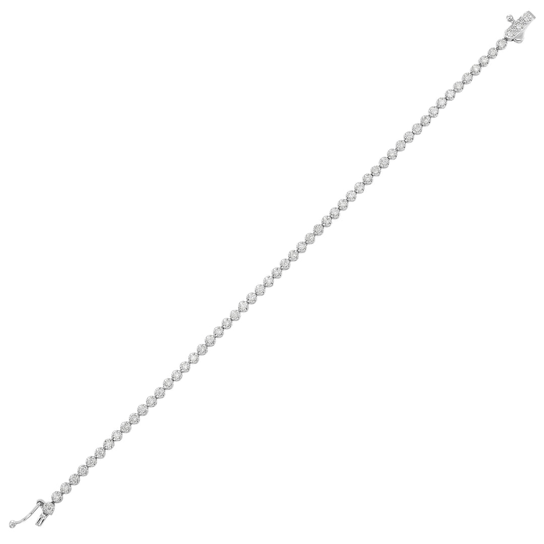 14Kt White Gold Diamond 1Ctw Bracelet