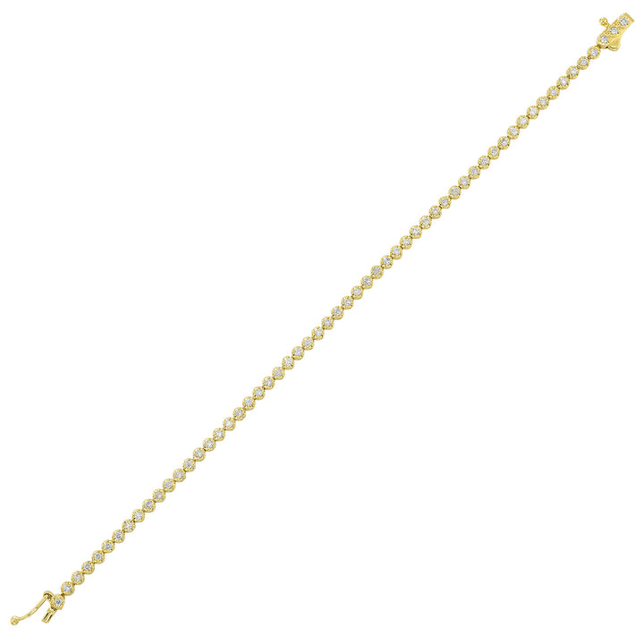 14Kt Yellow Gold Diamond 1Ctw Bracelet