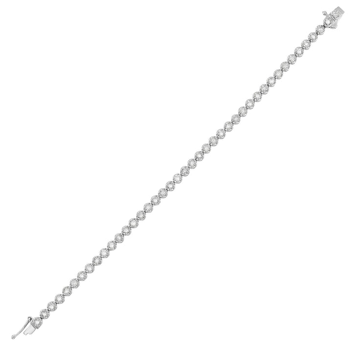 14Kt White Gold Diamond 3Ctw Bracelet