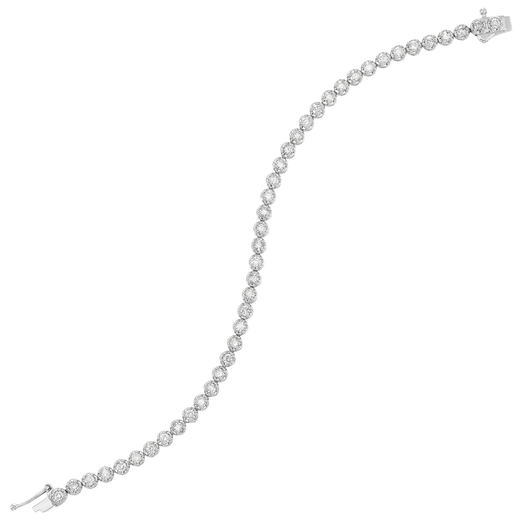 14Kt White Gold Diamond 3Ctw Bracelet