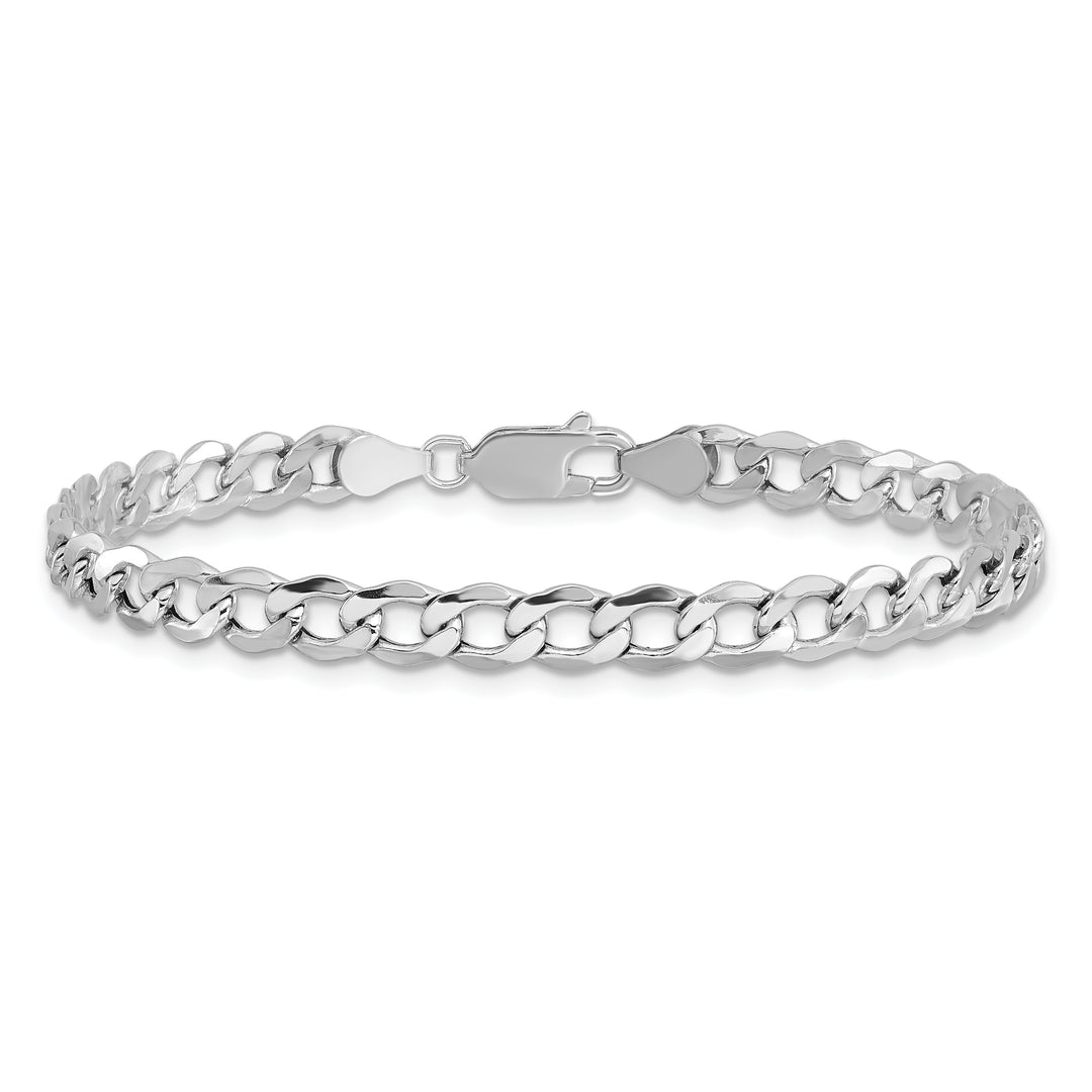 14k White Gold 5.25mm Semi-Solid Curb Chain