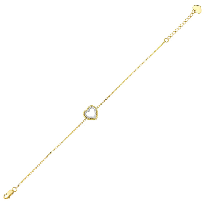 14Kt Yellow Gold Diamond 1/20Ctw Bracelet