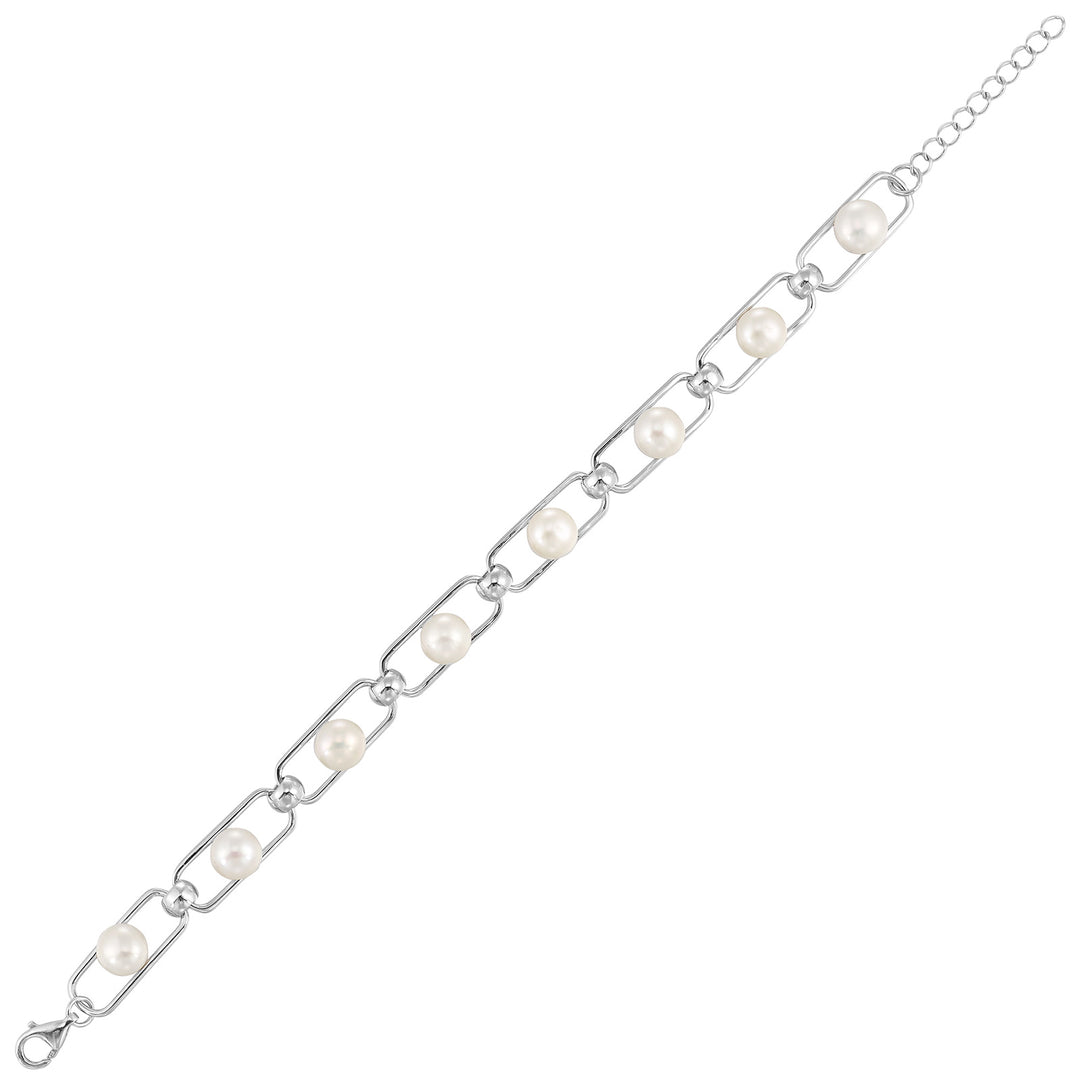 Silver Pearl Bracelet