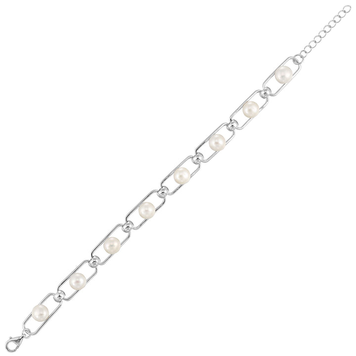 Silver Pearl Bracelet