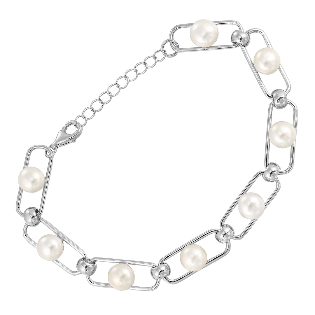 Silver Pearl Bracelet