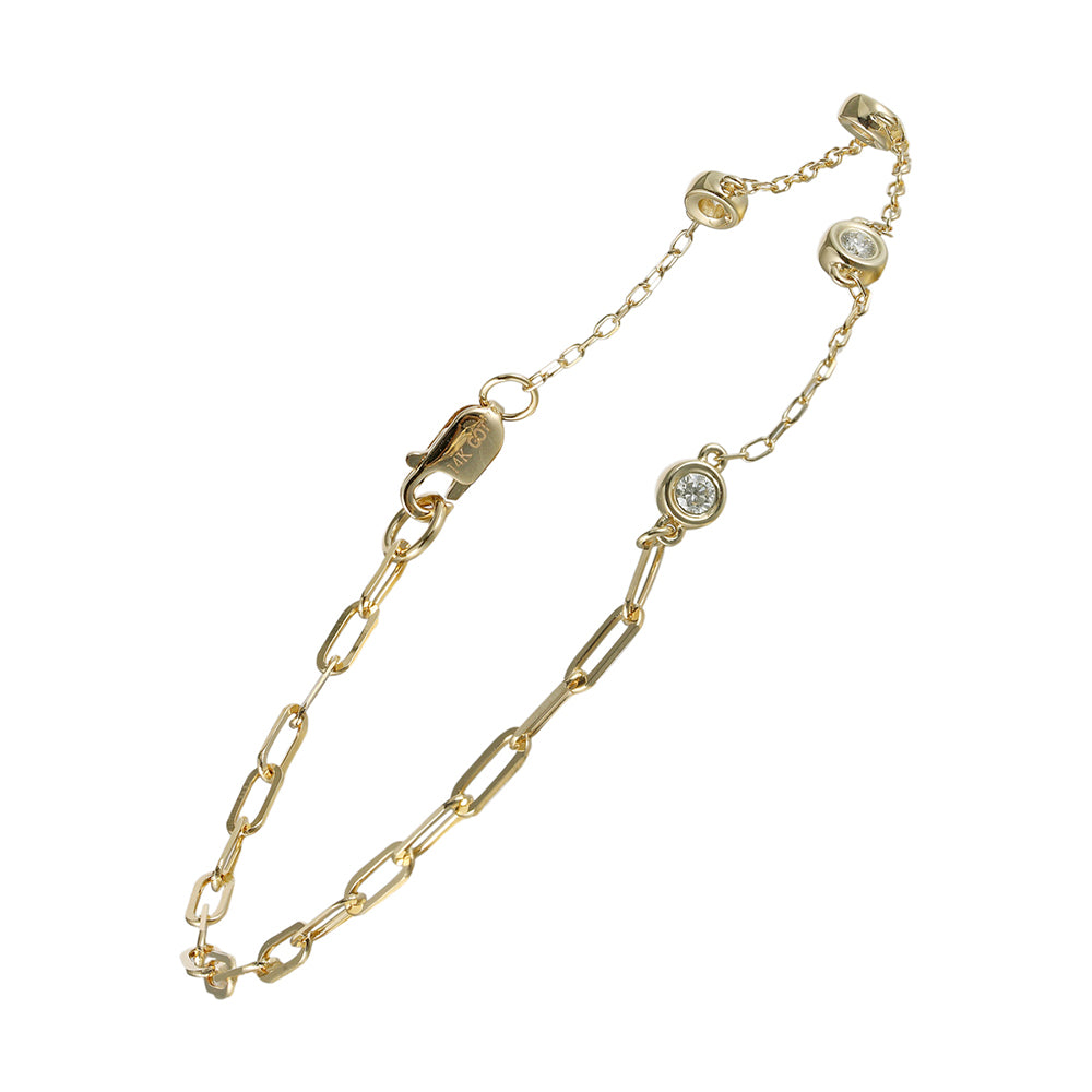 14Kt Yellow Gold Diamond 1/8Ctw Bracelet