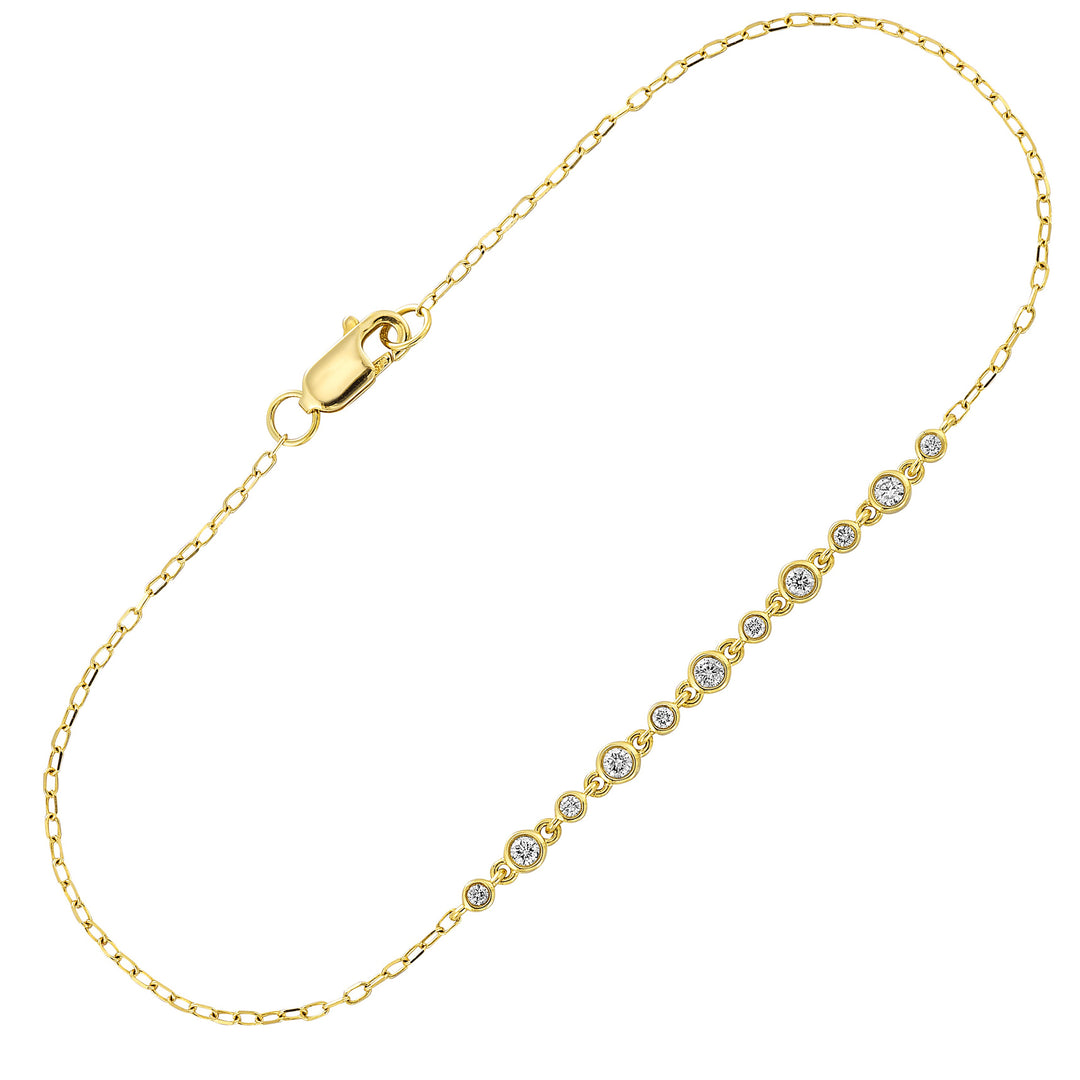 14Kt White Gold Diamond 1/6Ctw Bracelet
