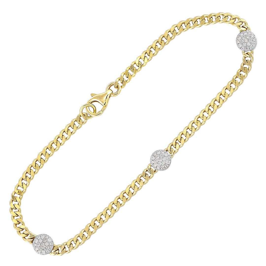 14Kt Yellow Gold Diamond 1/6Ctw Bracelet