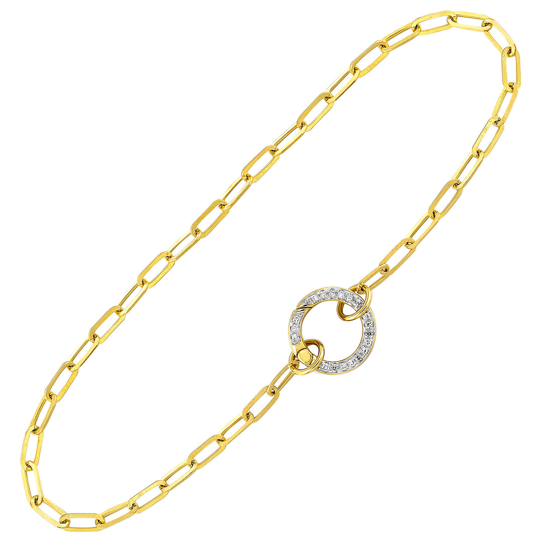 14Kt Yellow Gold Diamond 1/20Ctw Bracelet
