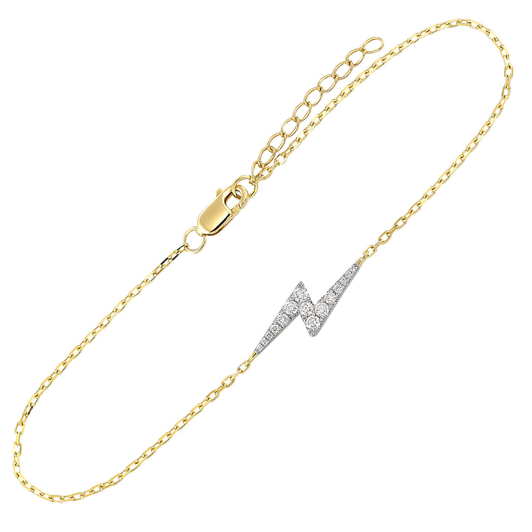 14Kt Yellow Gold Diamond 1/6Ctw Bracelet