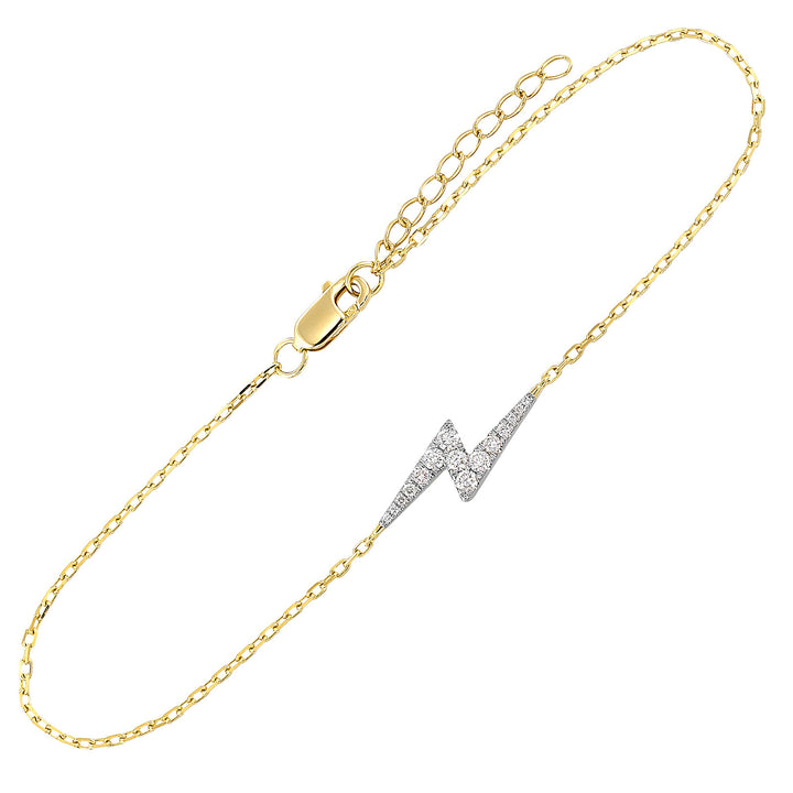 14Kt Yellow Gold Diamond 1/6Ctw Bracelet