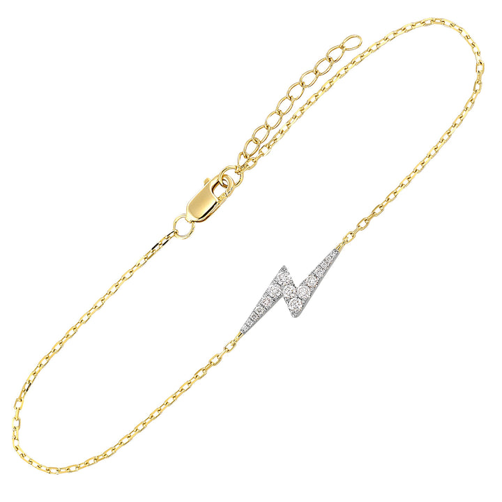 14Kt Yellow Gold Diamond 1/6Ctw Bracelet