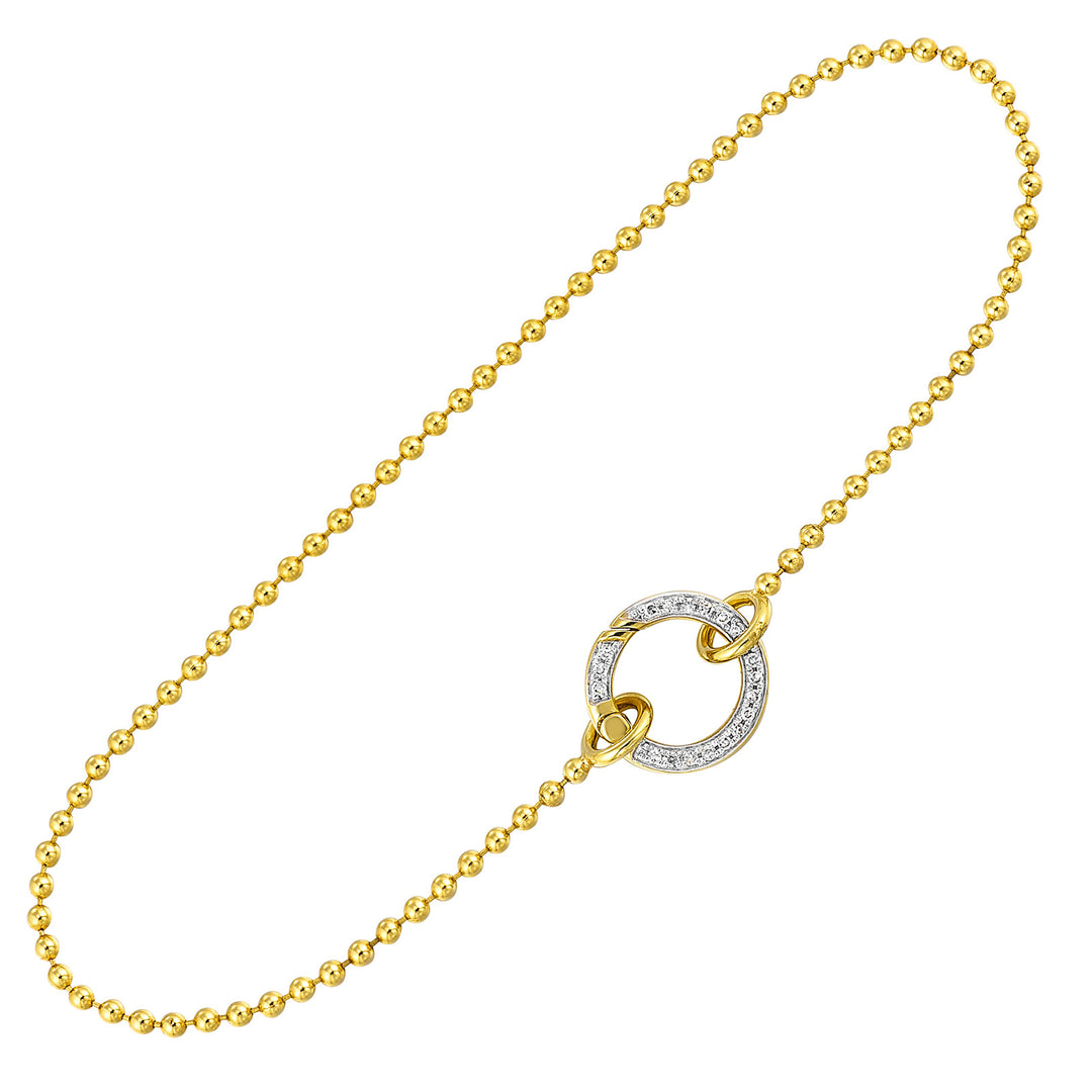 14Kt Yellow Gold Diamond 1/20Ctw Bracelet