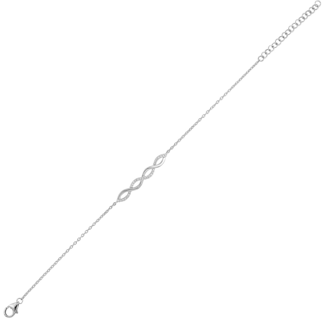 10Kt White Gold Diamond 1/10Ctw Bracelet