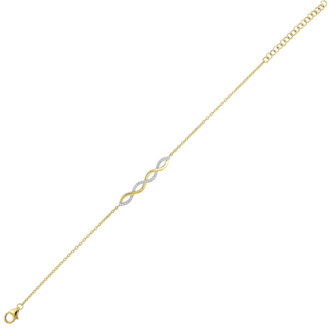 10Kt Yellow Gold Diamond 1/10Ctw Bracelet