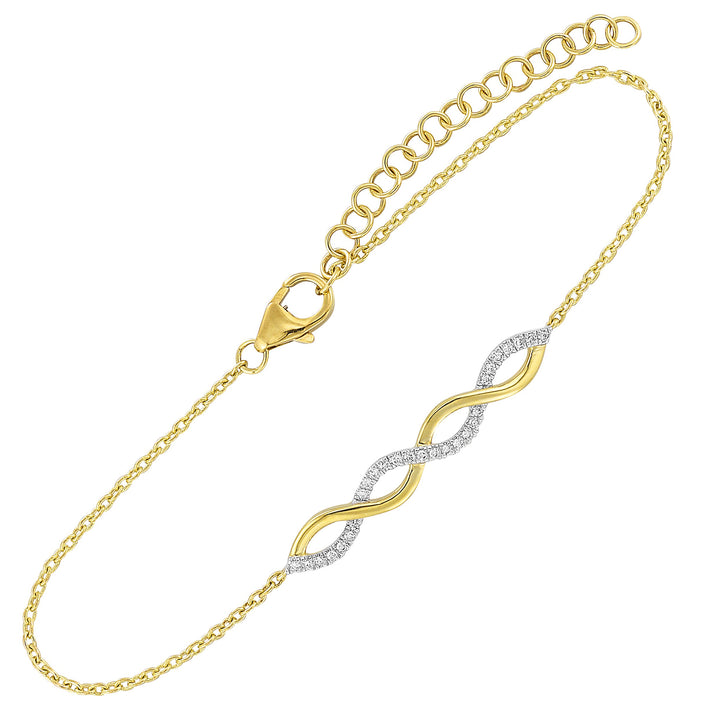 10Kt Yellow Gold Diamond 1/10Ctw Bracelet