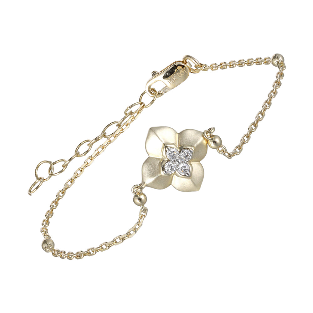 14Kt Yellow Gold Diamond 1/12Ctw Bracelet