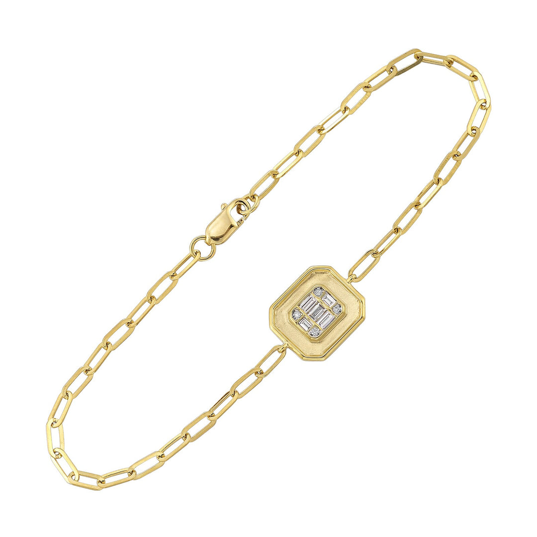 14Kt Yellow Gold Diamond 1/7Ctw Bracelet