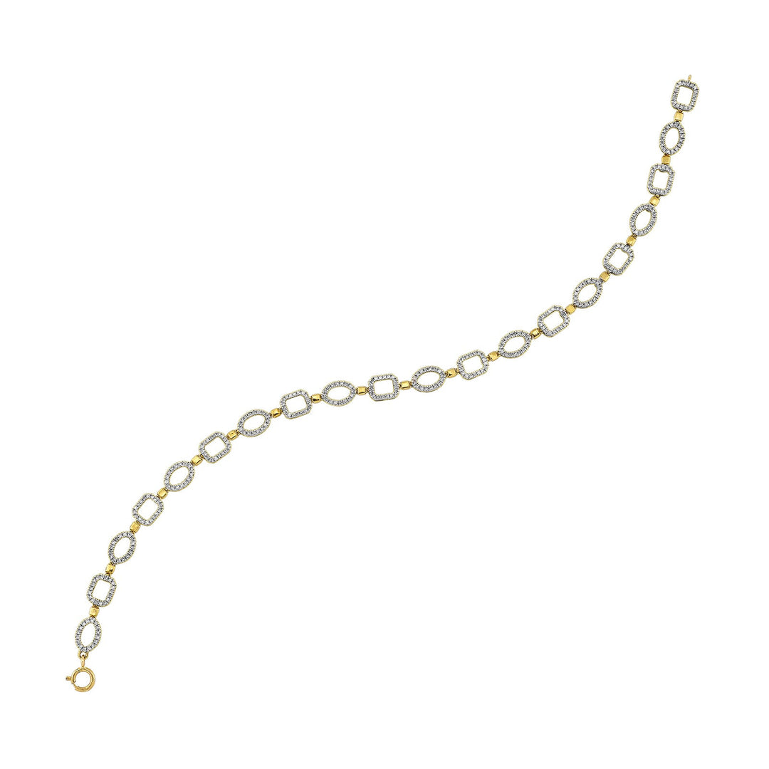 10Kt Yellow Gold Diamond 3/4Ctw Bracelet