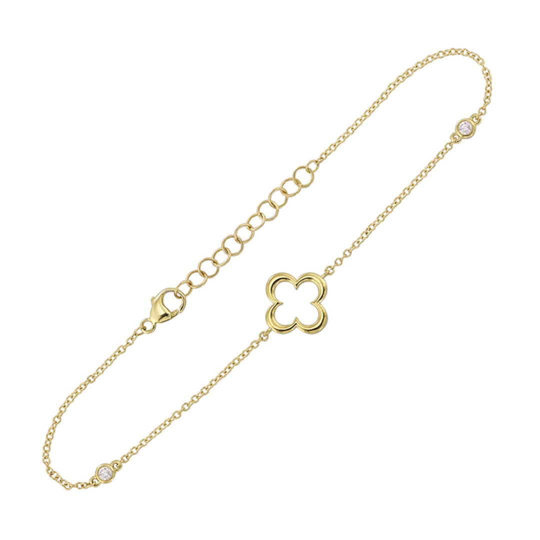 14Kt Yellow Gold Diamond 1/20Ctw Bracelet
