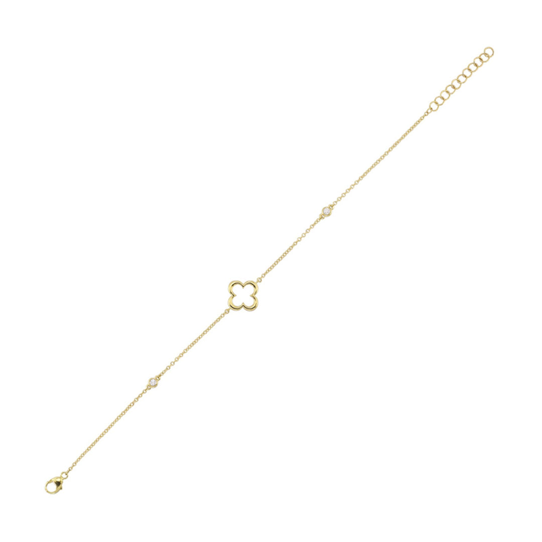 14Kt Yellow Gold Diamond 1/20Ctw Bracelet