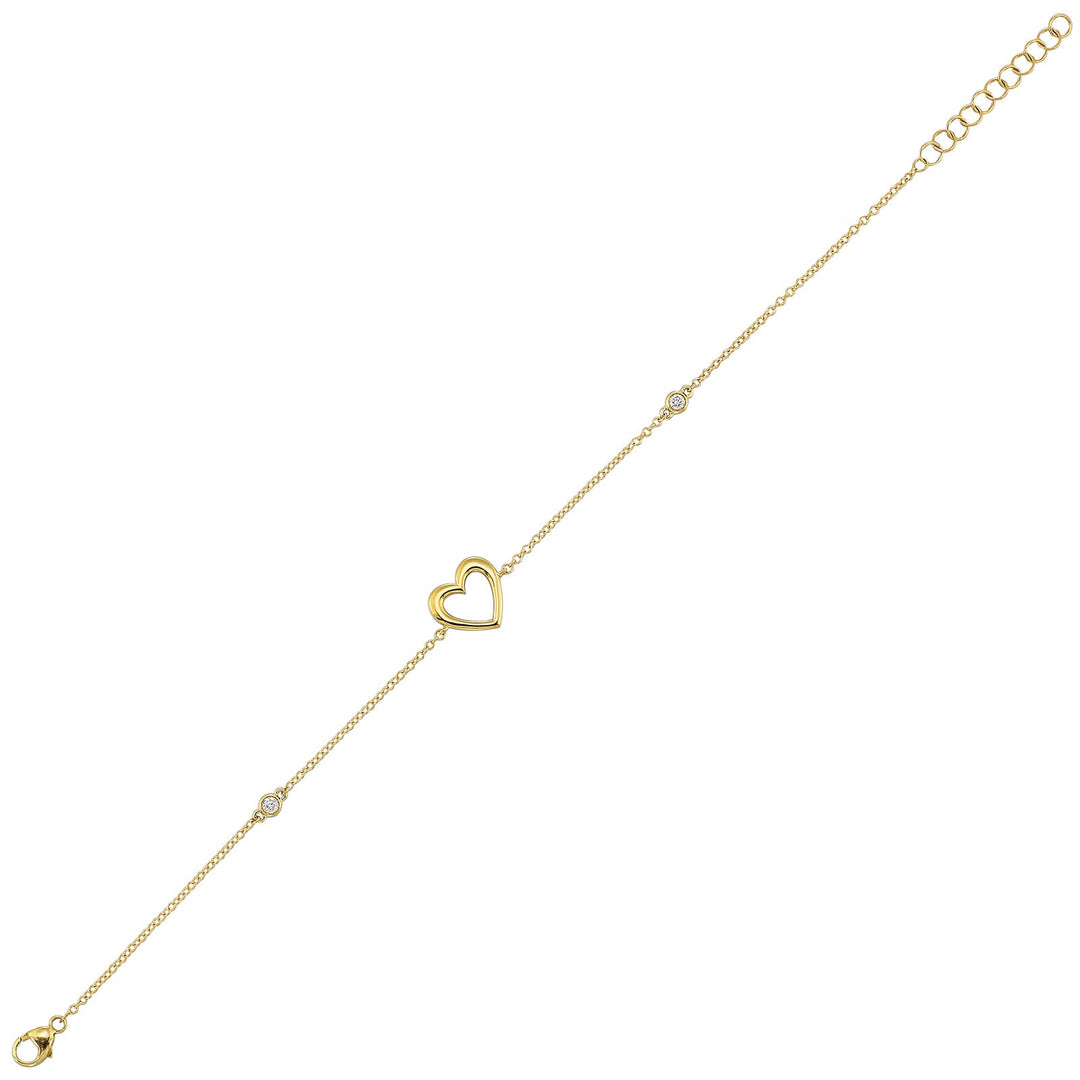 14Kt Yellow Gold Diamond 1/20Ctw Bracelet