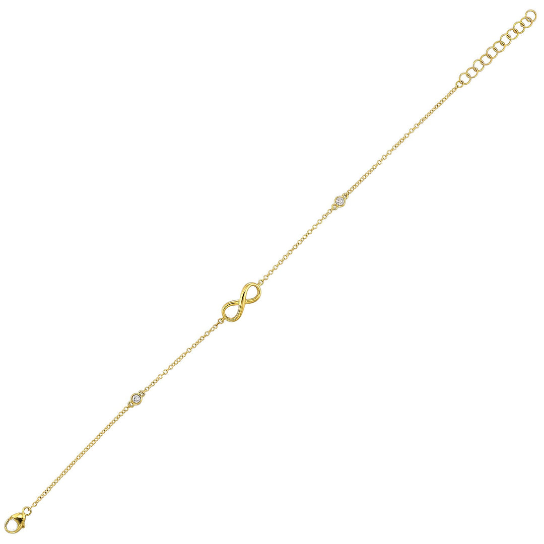 14Kt Yellow Gold Diamond 1/20Ctw Bracelet
