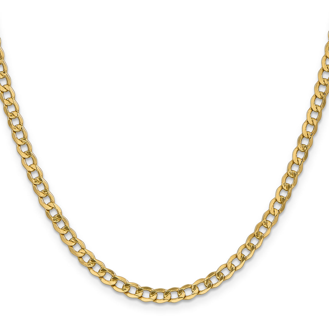 14k 4.3mm Semi-Solid Curb Chain