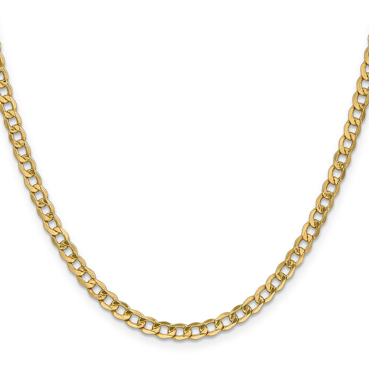 14k 4.3mm Semi-Solid Curb Chain