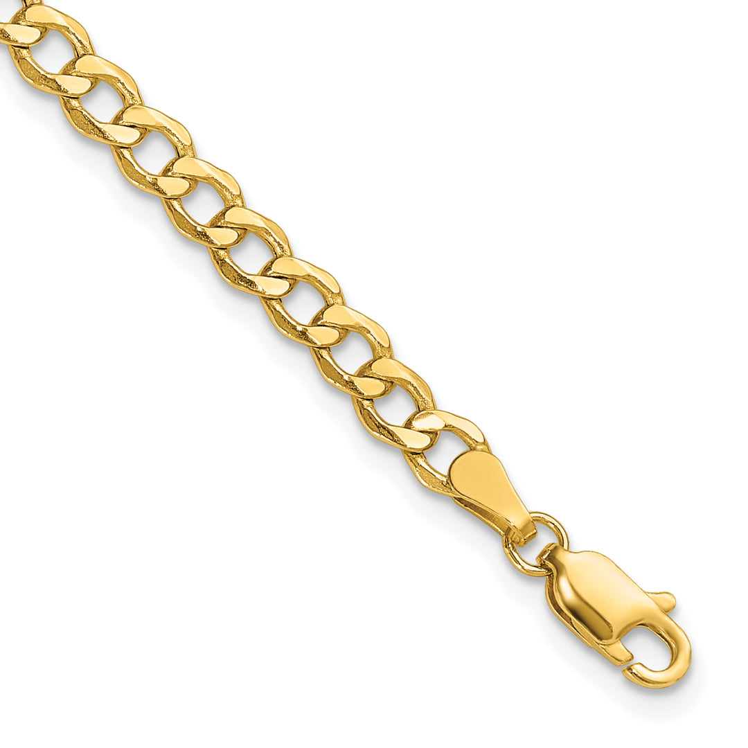 14k 4.3mm Semi-Solid Curb Chain