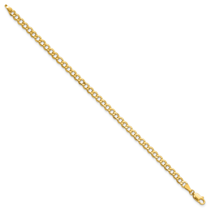 14k 4.3mm Semi-Solid Curb Chain