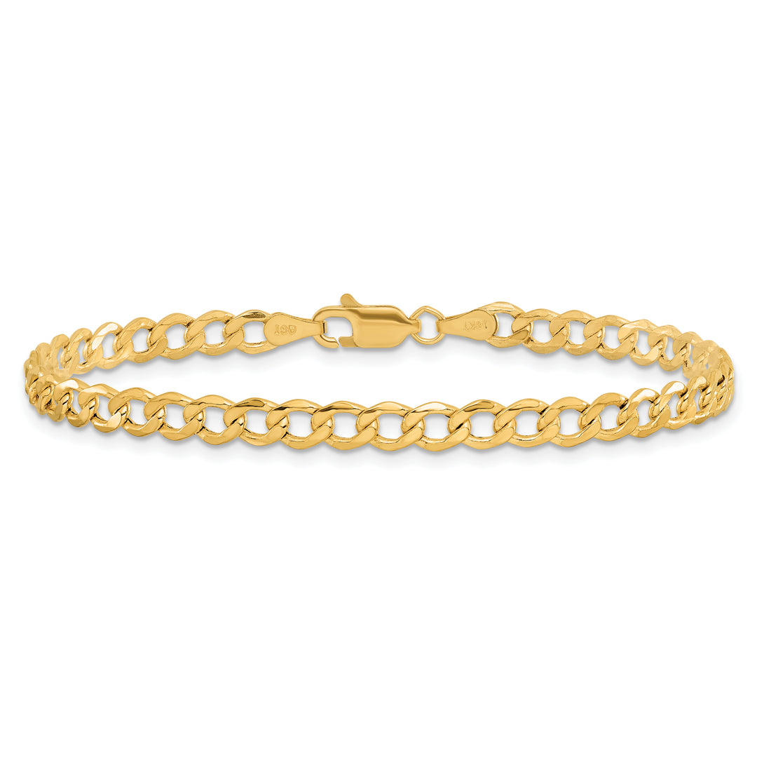 14k 4.3mm Semi-Solid Curb Chain