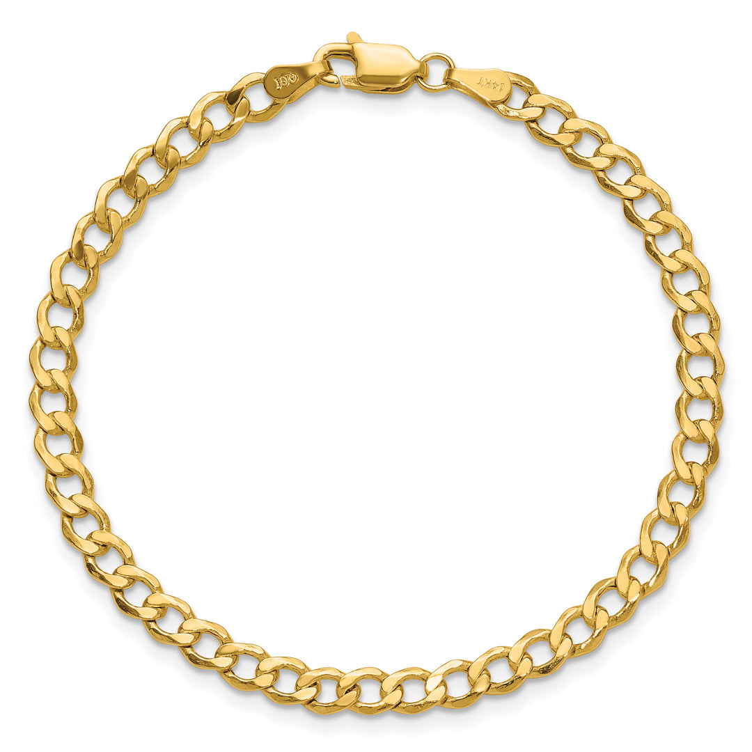 14k 4.3mm Semi-Solid Curb Chain