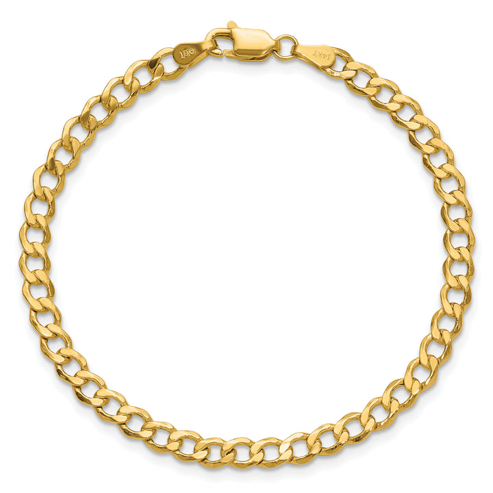14k 4.3mm Semi-Solid Curb Chain