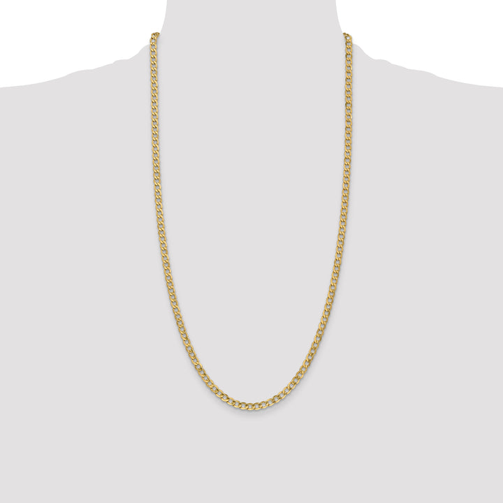 14k 4.3mm Semi-Solid Curb Chain