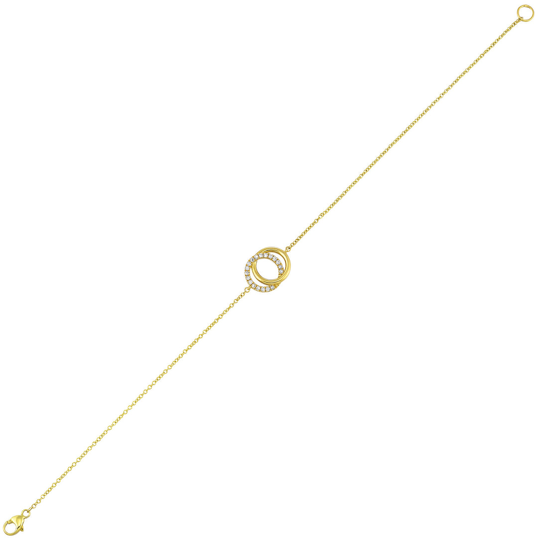 14Kt Yellow Gold Diamond 1/10Ctw Bracelet