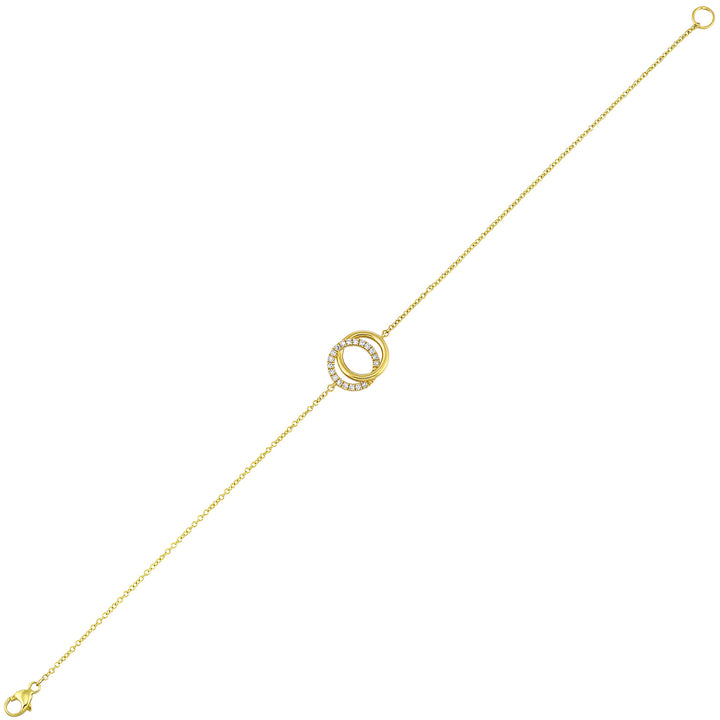 14Kt Yellow Gold Diamond 1/10Ctw Bracelet