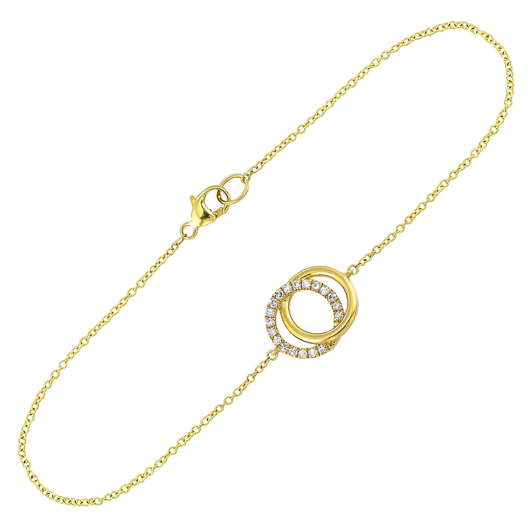 14Kt Yellow Gold Diamond 1/10Ctw Bracelet