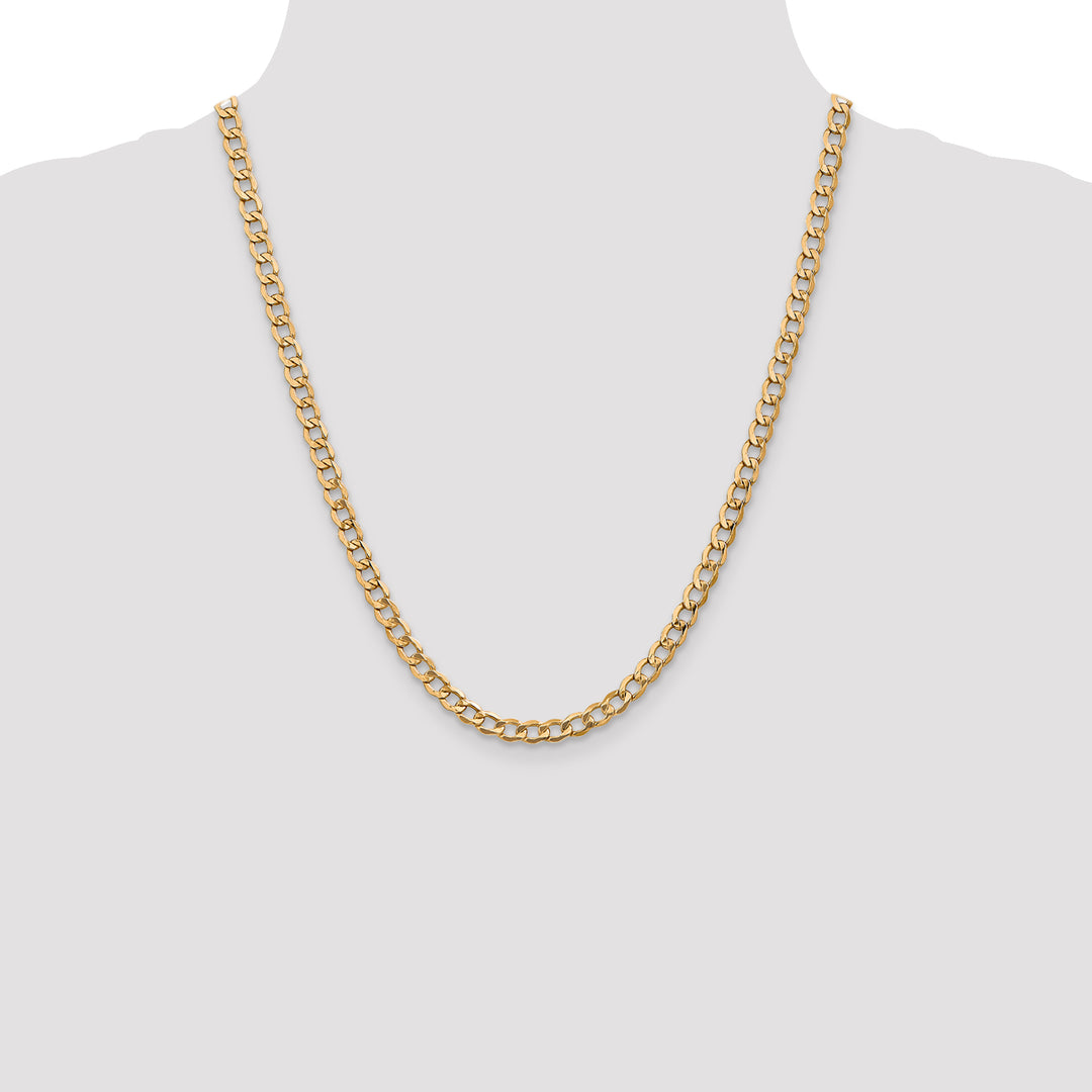 14k 5.25mm Semi-Solid Curb Chain