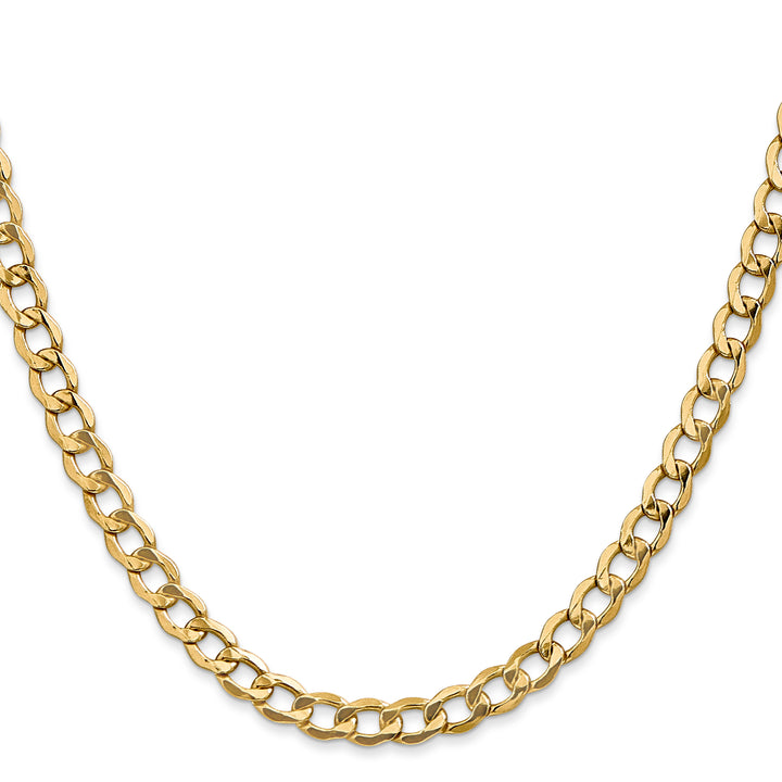14k 5.25mm Semi-Solid Curb Chain