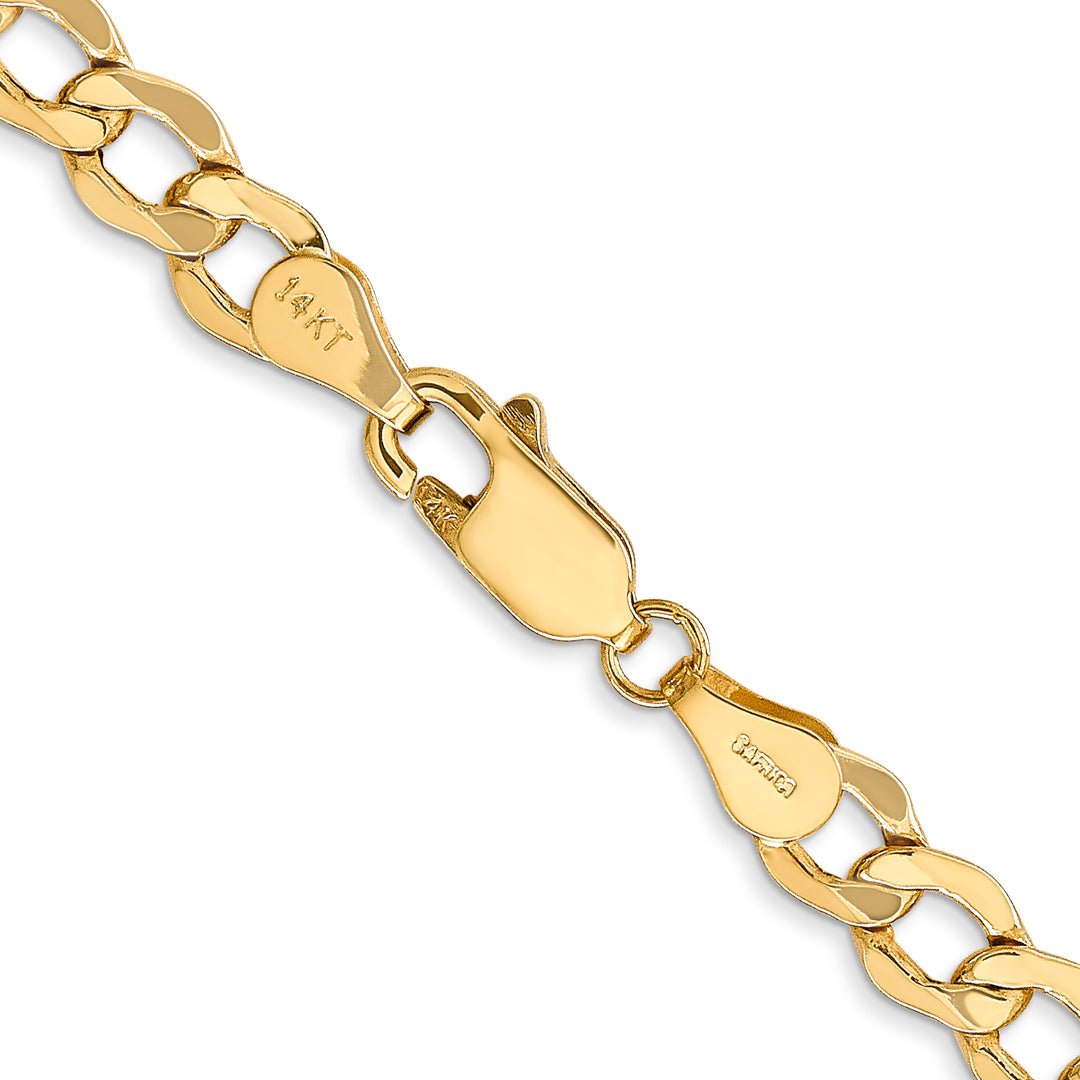 14k 5.25mm Semi-Solid Curb Chain