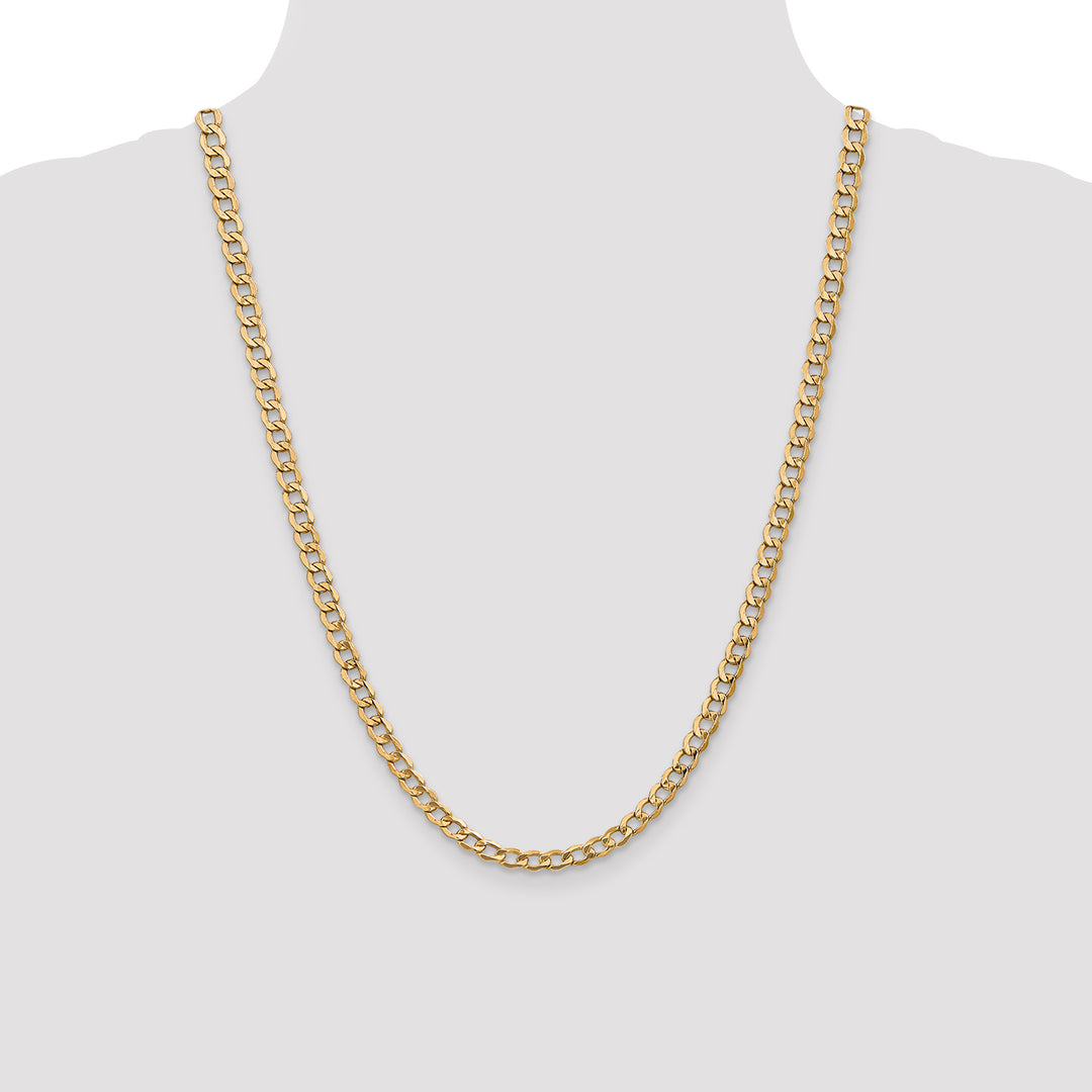 14k 5.25mm Semi-Solid Curb Chain