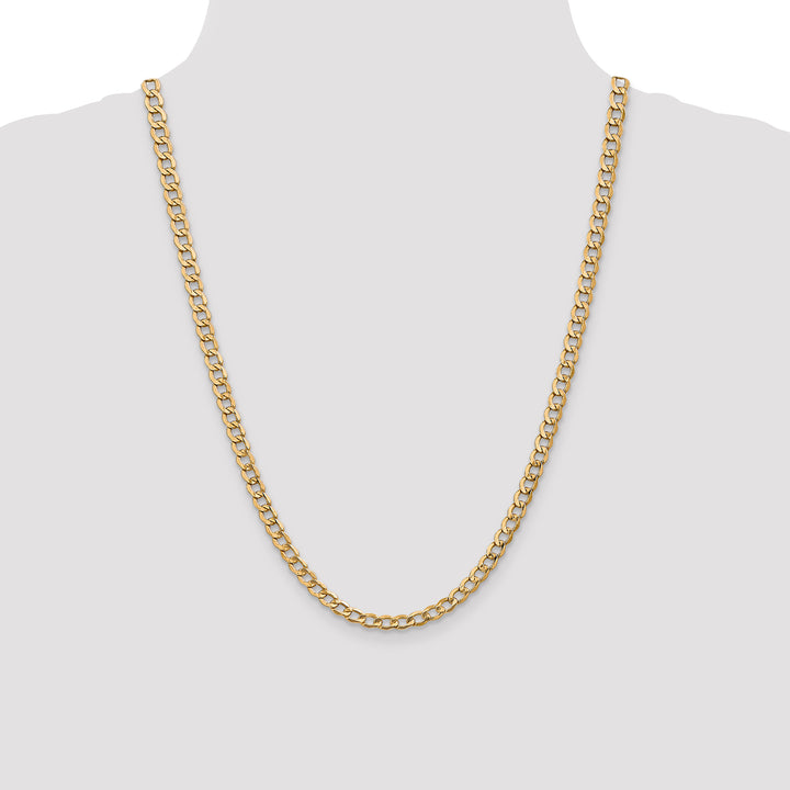 14k 5.25mm Semi-Solid Curb Chain