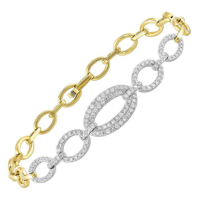 14Kt Yellow Gold Diamond 3/4Ctw Bracelet