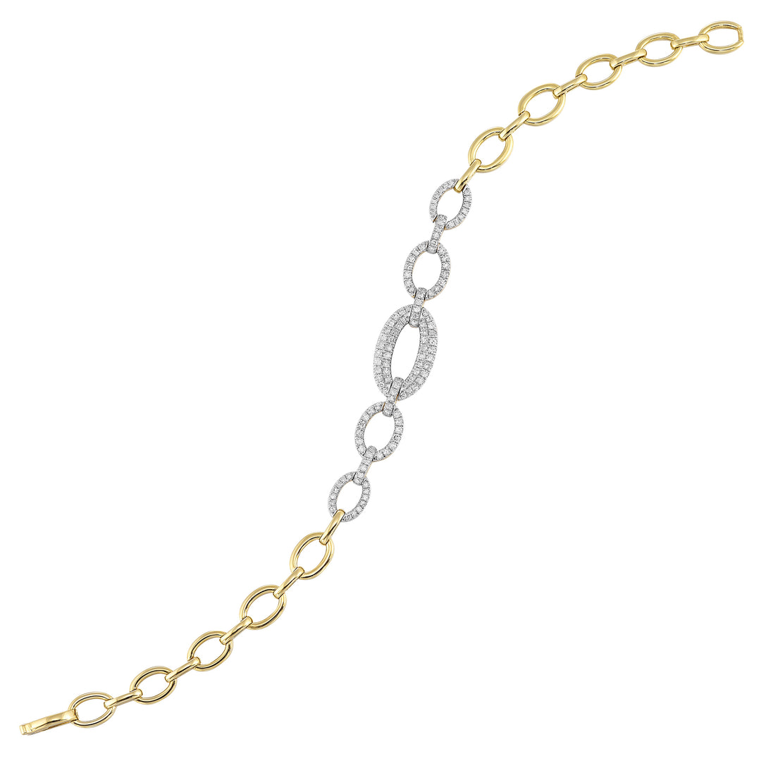14Kt Yellow Gold Diamond 3/4Ctw Bracelet