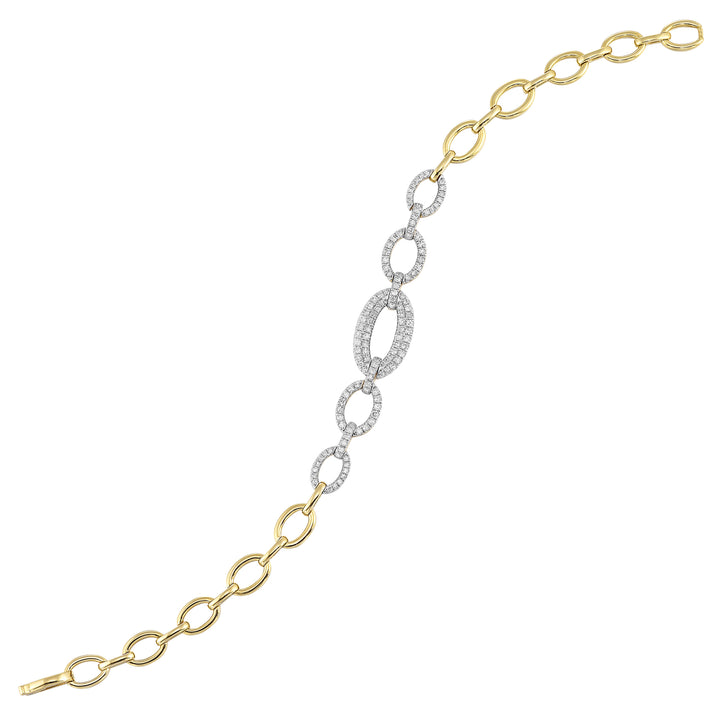 14Kt Yellow Gold Diamond 3/4Ctw Bracelet