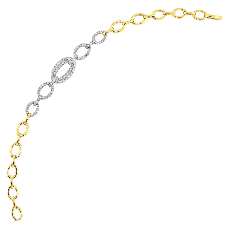 14Kt Yellow Gold Diamond 3/4Ctw Bracelet